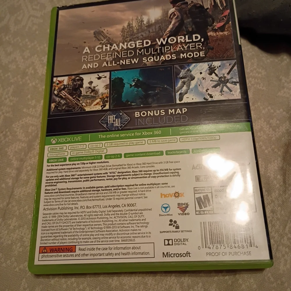 Call of Duty: Ghosts for 360 - Green Case